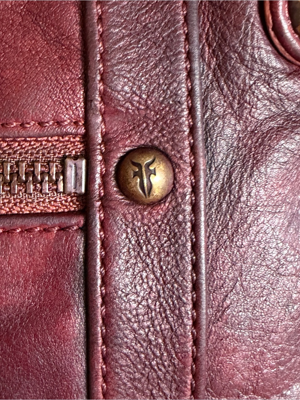 Frye Rivet Leather Shoulder Bag - Picture 10 of 11